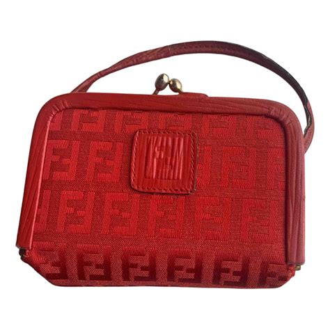 Borse Fendi in Tela Rosso .